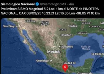 Sacude Pinotepa Nacional Sismo de magnitud 5.1