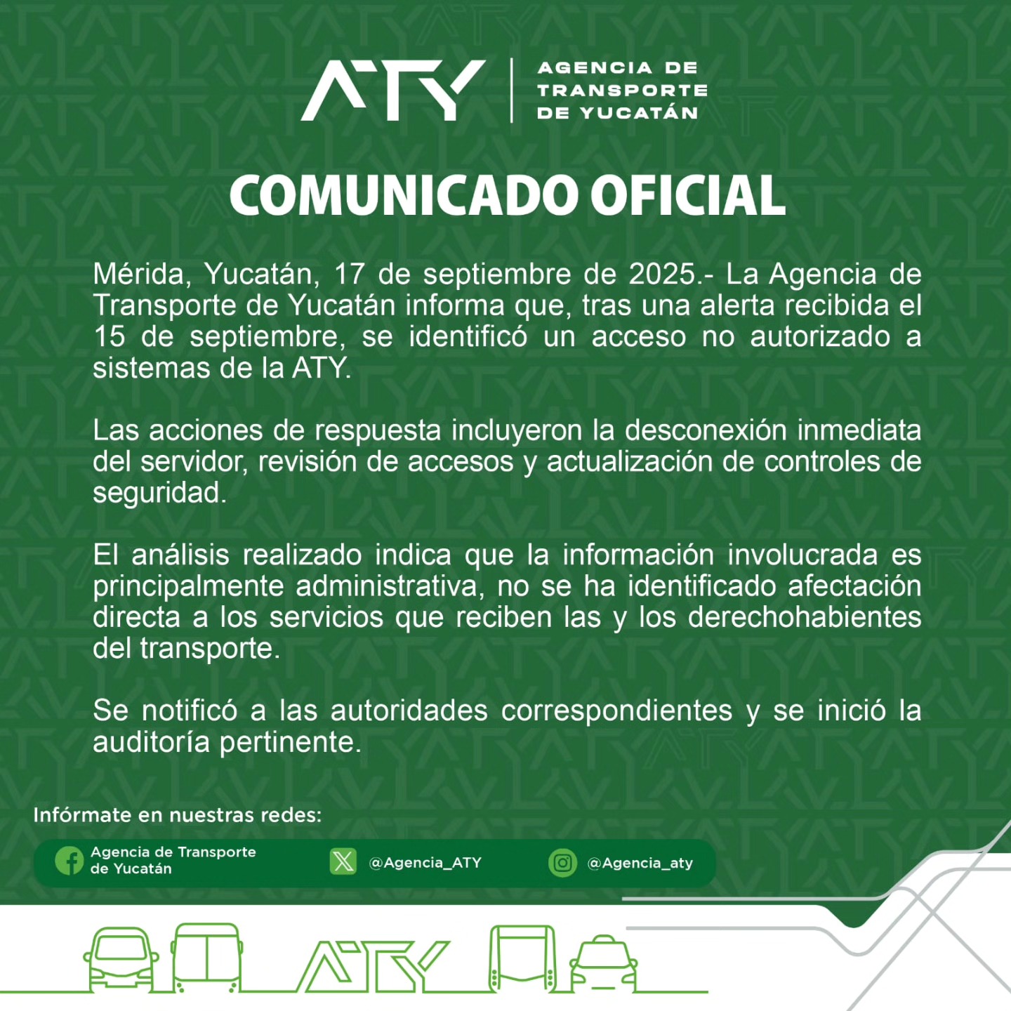 Comunicado oficial sobre el hackeo de Va y Ven