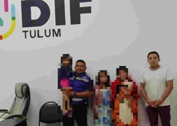 Rescatan en Tulum a cuatro menores víctimas de violencia