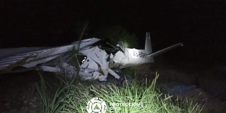 Accidente de avioneta en García Nuevo León deja dos muertos