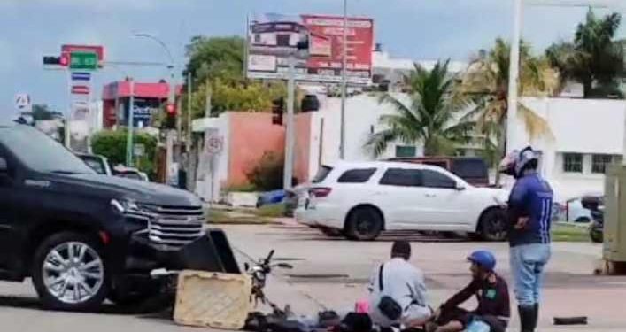 Motociclista herida en choque en Chetumal