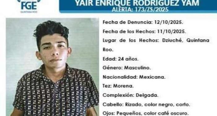 Buscan a joven desaparecido en Dziuché