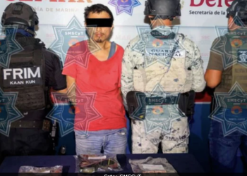 Detienen a joven con droga en Cancún