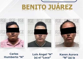 Tres vinculados por doble homicidio en Cancún