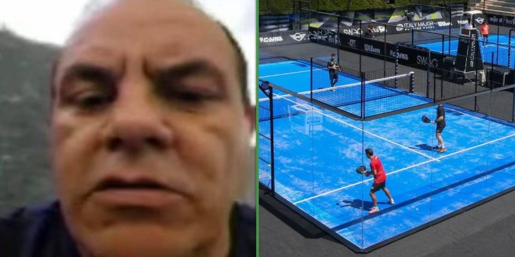 Cuauhtémoc Blanco jugando pádel
