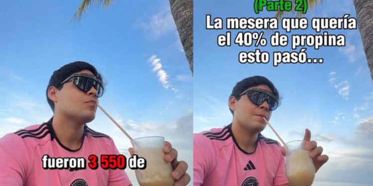 Le exigen 40% de propinas en Cancún