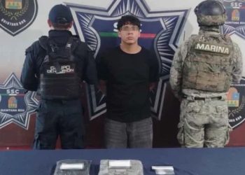 Detienen a sujeto con drogas en plena calle de la Supermanzana 249