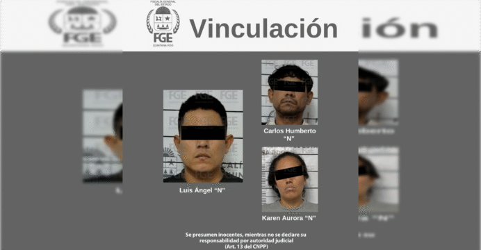 Dictan prisión preventiva a tres personas por homicidio en Cancún