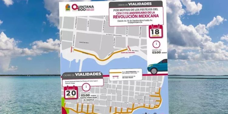 Cierres viales por desfile