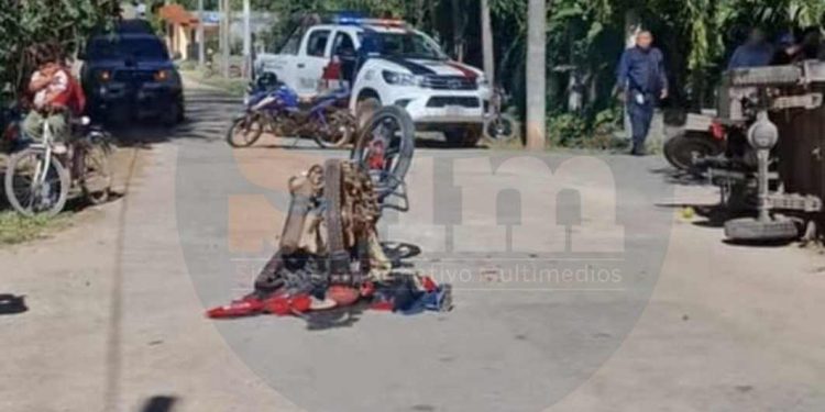 Accidente entre motocarro y motocicleta deja un lesionado en Dziuché