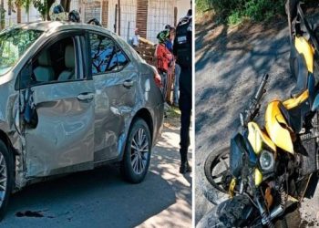 Motociclista resulta lesionado tras accidente vial en la colonia Lázaro Cárdenas
