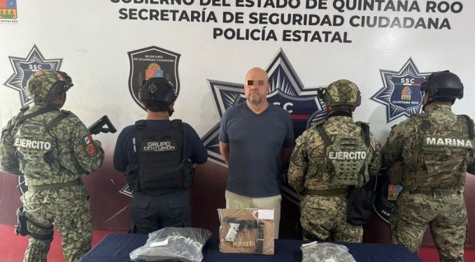 Detienen en Cancún a objetivo prioritario vinculado a célula delictiva internacional