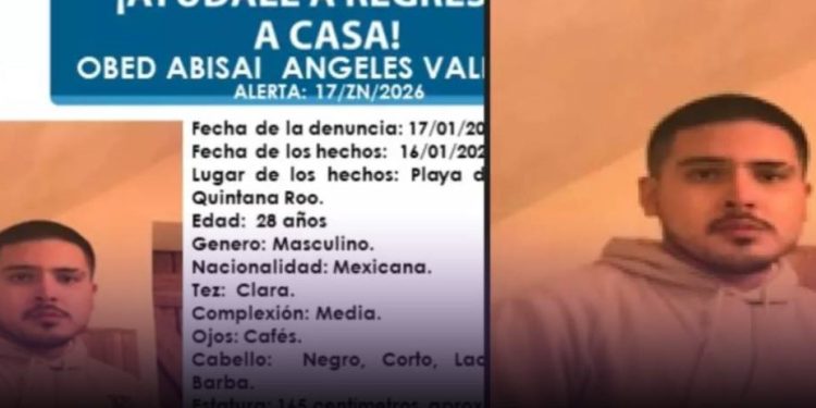 Activan búsqueda por desaparición de Obed Abisai, joven taxista en Playa del Carmen