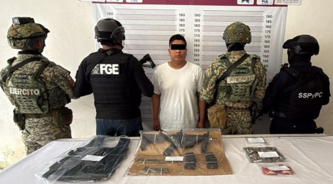 Detienen al quinto implicado en doble homicidio de Tulum; aseguraron drogas y arma larga