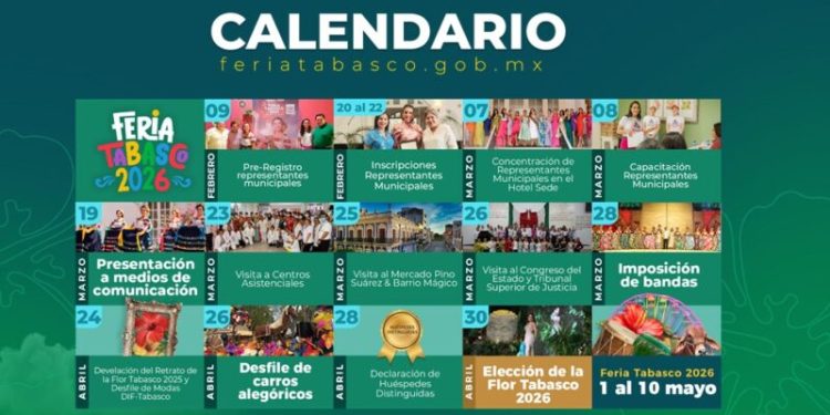 Conoce la agenda de la Preferia y Feria Tabasco 2026
