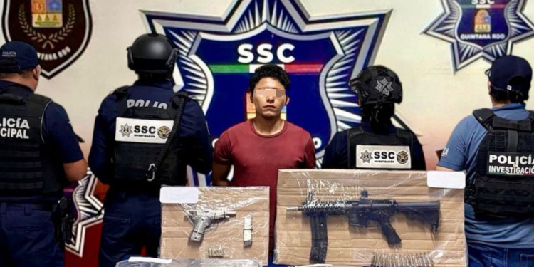 Detienen a individuo armado en Cozumel