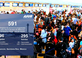 Aeropuerto de Cancún vuelos: récord en enero 2026