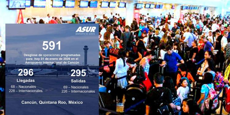 Aeropuerto de Cancún vuelos: récord en enero 2026
