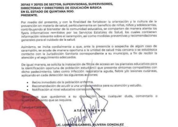 Filtros sanitarios en escuelas Quintana Roo ante sarampión