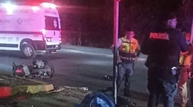 Motociclista pierde la vida tras derrapar en calles de la colonia Ejido en Playa del Carmen
