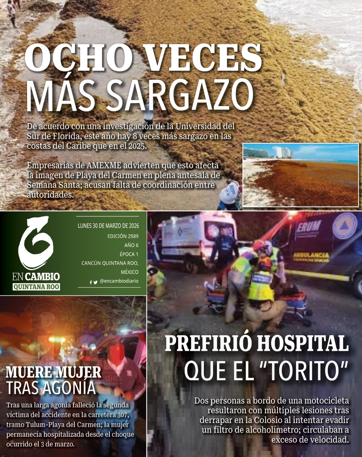 contraportada encambio diario qroo 30 abril 2026