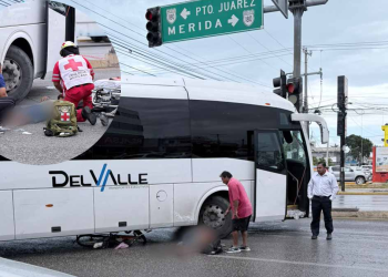 Autobús Del Valle ciclista Cancún: Accidente impacta