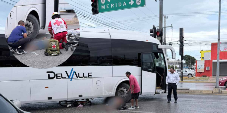Autobús Del Valle ciclista Cancún: Accidente impacta
