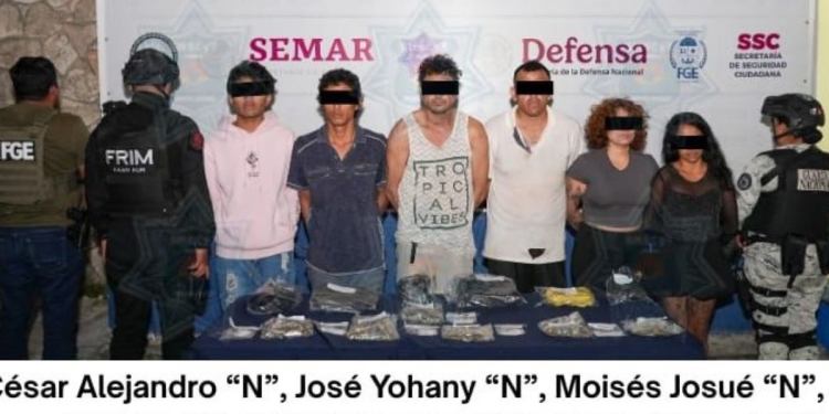 Narcomenudistas Cancún: Captura de 6 con 300 Dosis