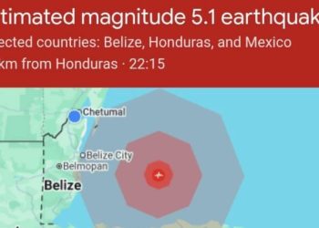 Movimiento telúrico de magnitud 5 grados sacude Chetumal