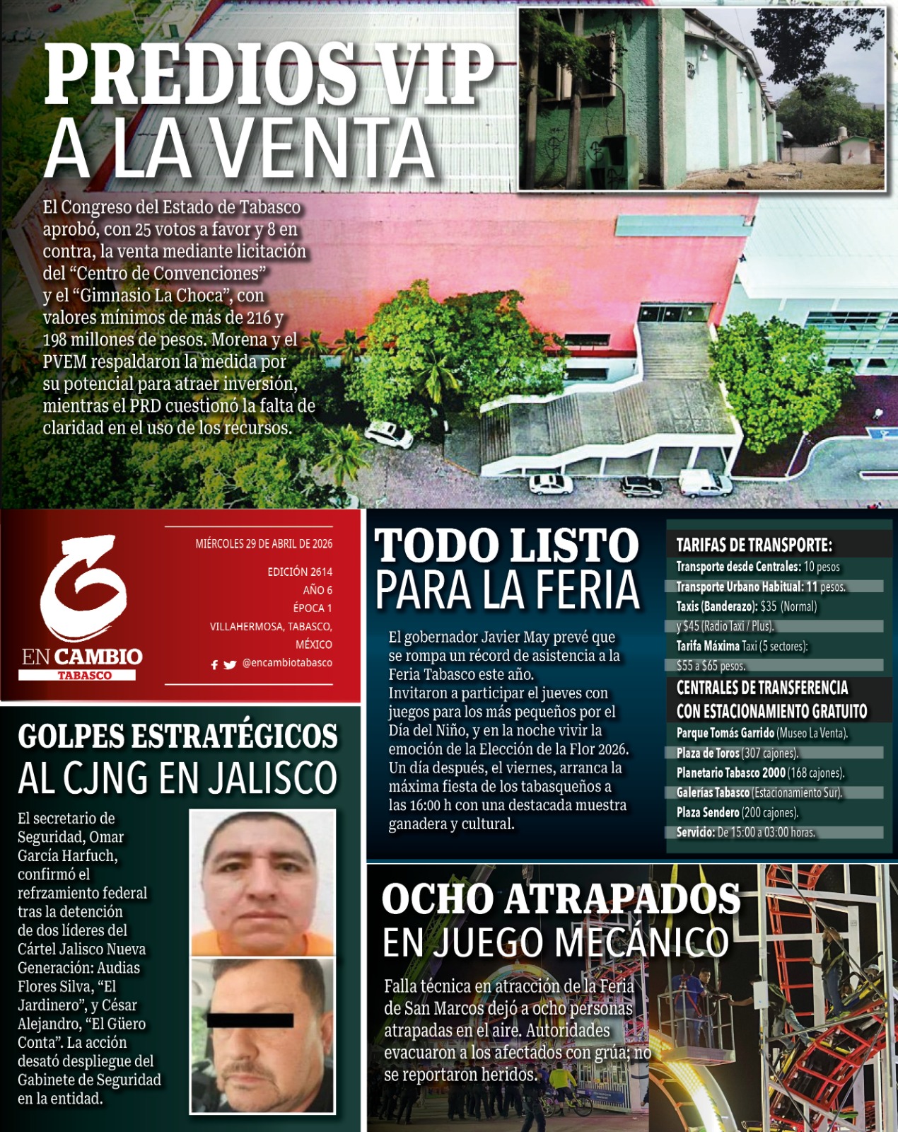 contra portada en cambio tabasco 29 abril 2026 contra portada en cambio tabasco 29 abril 2026