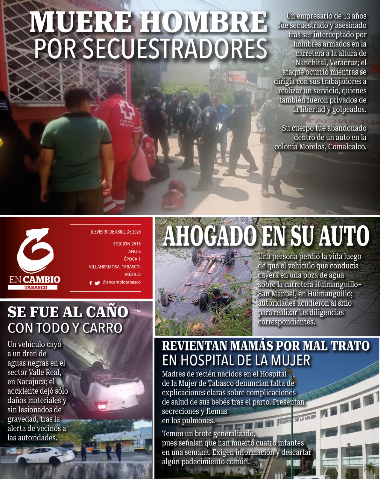 contra portada encambio diario tabasco 30 de abril 2026 contra portada encambio diario tabasco 30 de abril 2026
