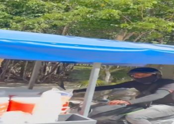Argentino bloquea a vendedor pozol en Tulum