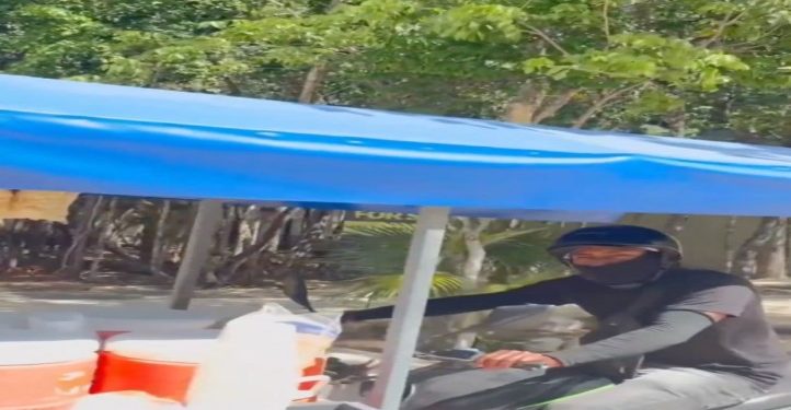 Argentino bloquea a vendedor pozol en Tulum