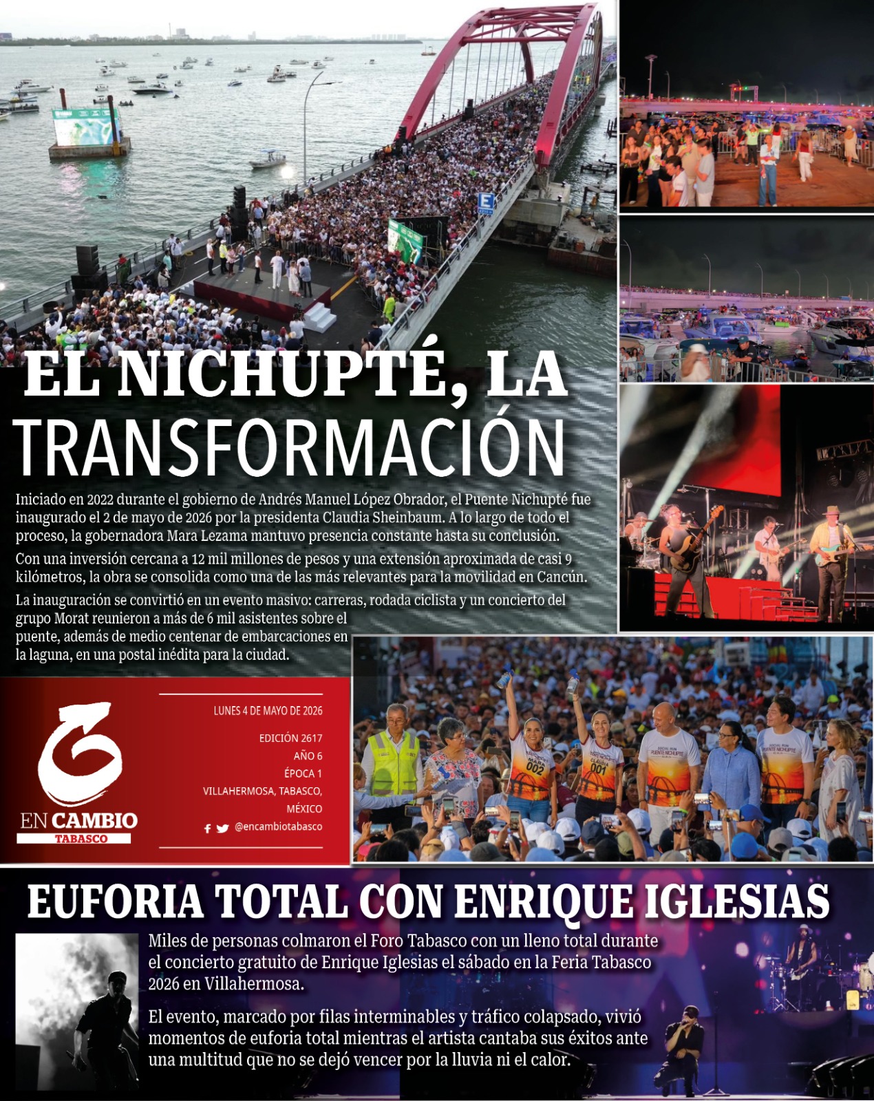 Contra portada En Cambio tabasco 4 mayo 2026