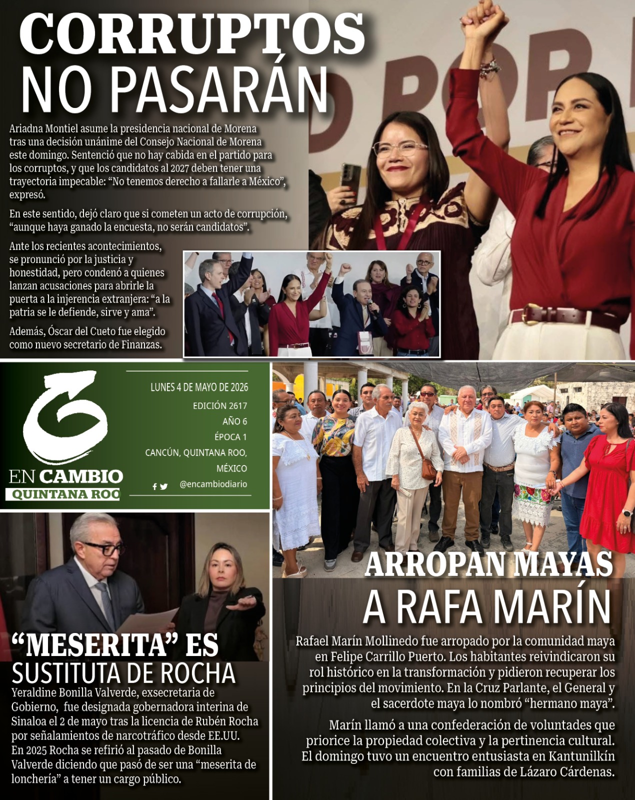 contra portada En Cambio qroo 4 mayo 2026