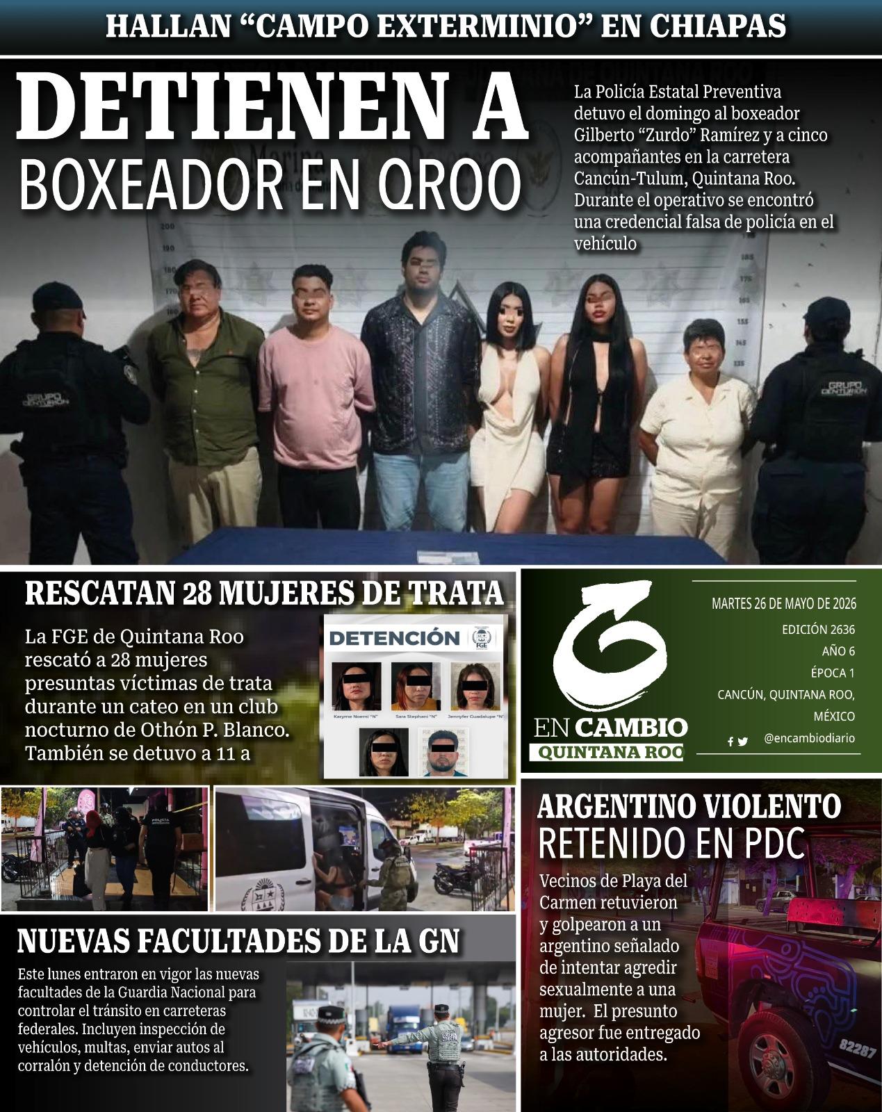 contra portada en cambio diario qroo 26 mayo 2026 contra portada en cambio diario qroo 26 mayo 2026