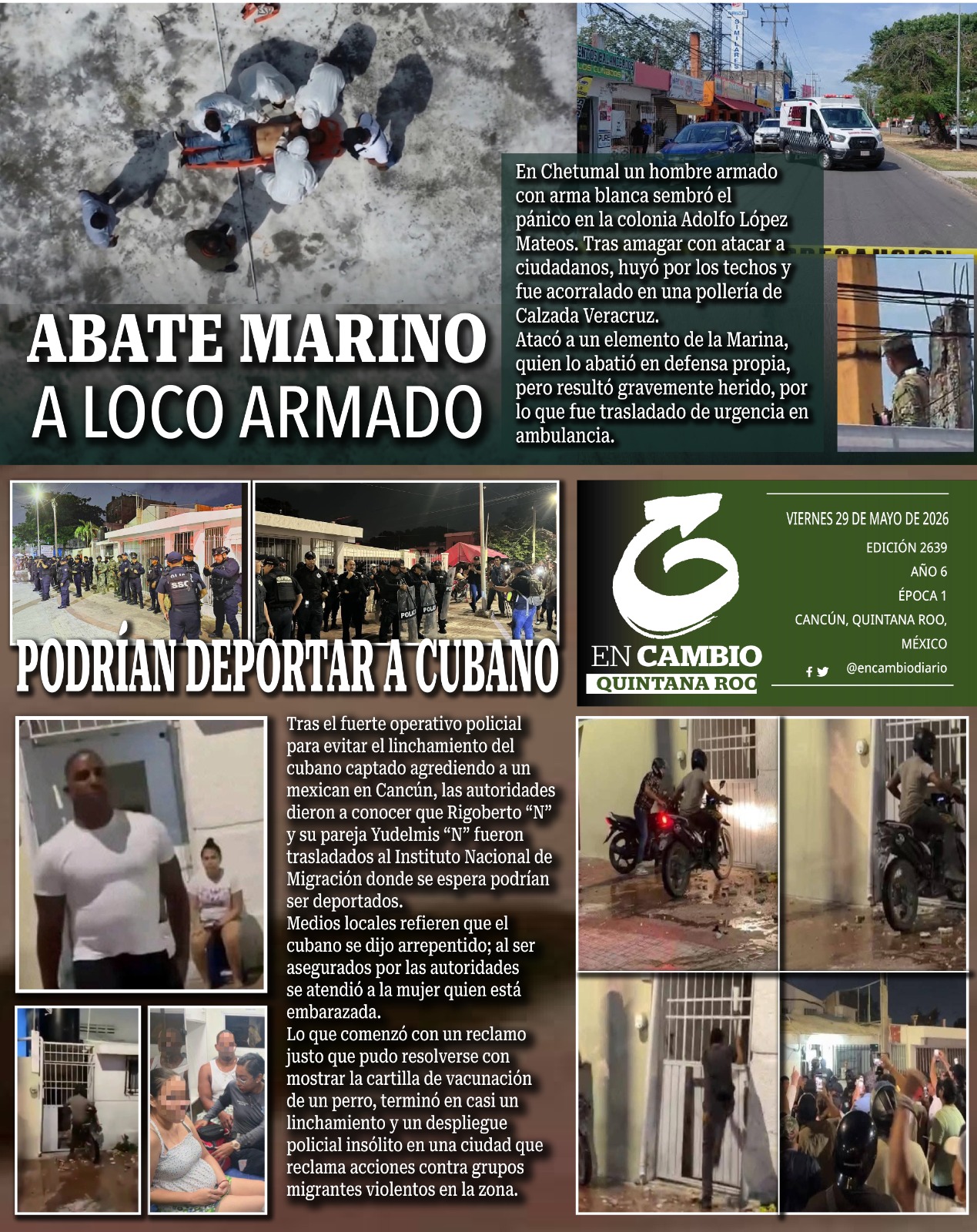 contra portada en cambio diario qroo 29 mayo 2026 contra portada en cambio diario qroo 29 mayo 2026