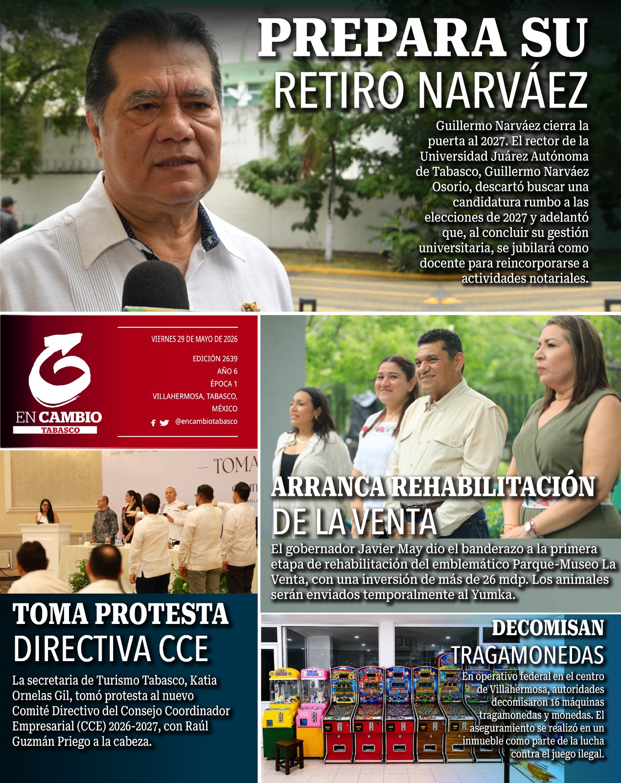 contra portada en cambio diario tabasco 29 mayo 2026 contra portada en cambio diario tabasco 29 mayo 2026