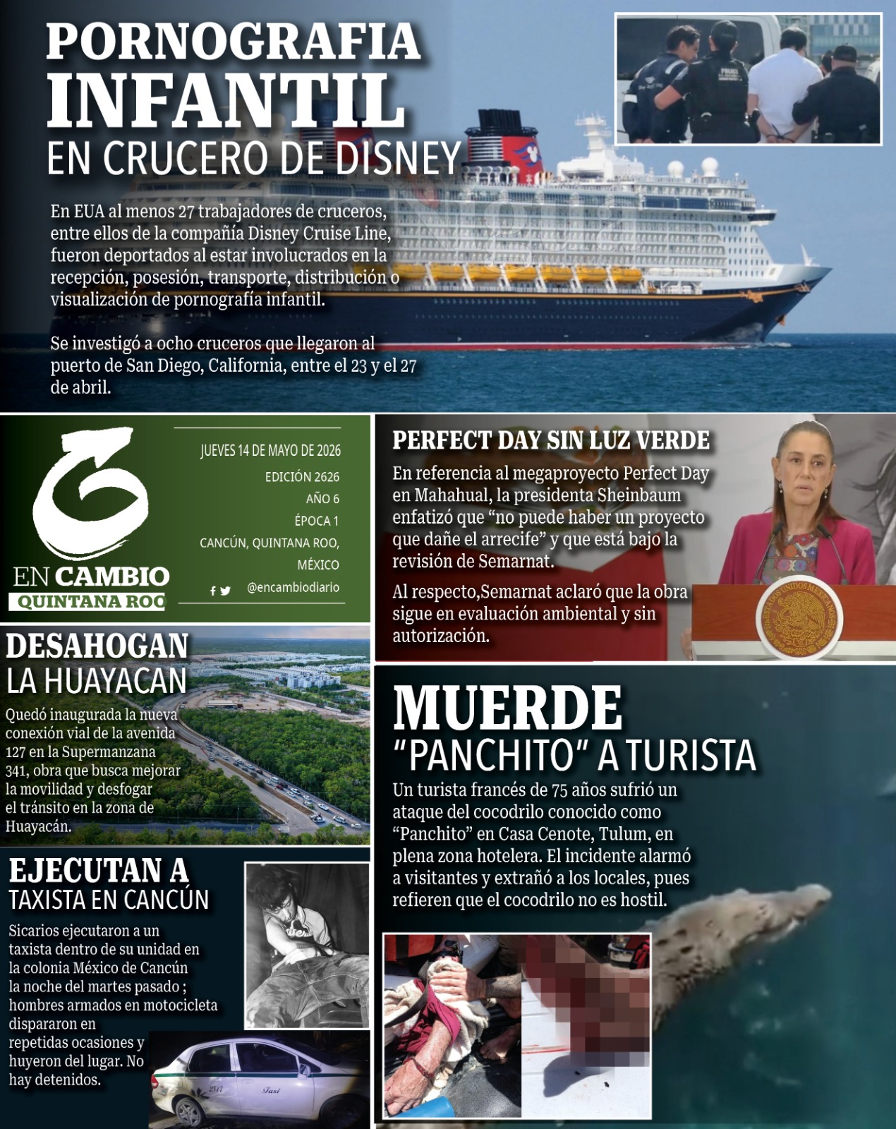 contra portada en cambio qroo 14 mayo 2026