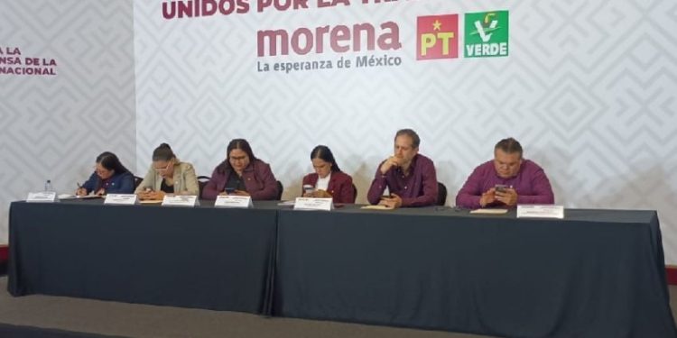 Morena PT y PVEM inician registro