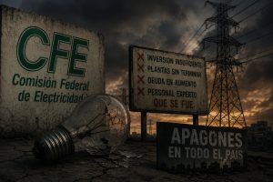 Apagones en México por fallas en la infraestructura de la Comisión Federal de Electricidad.