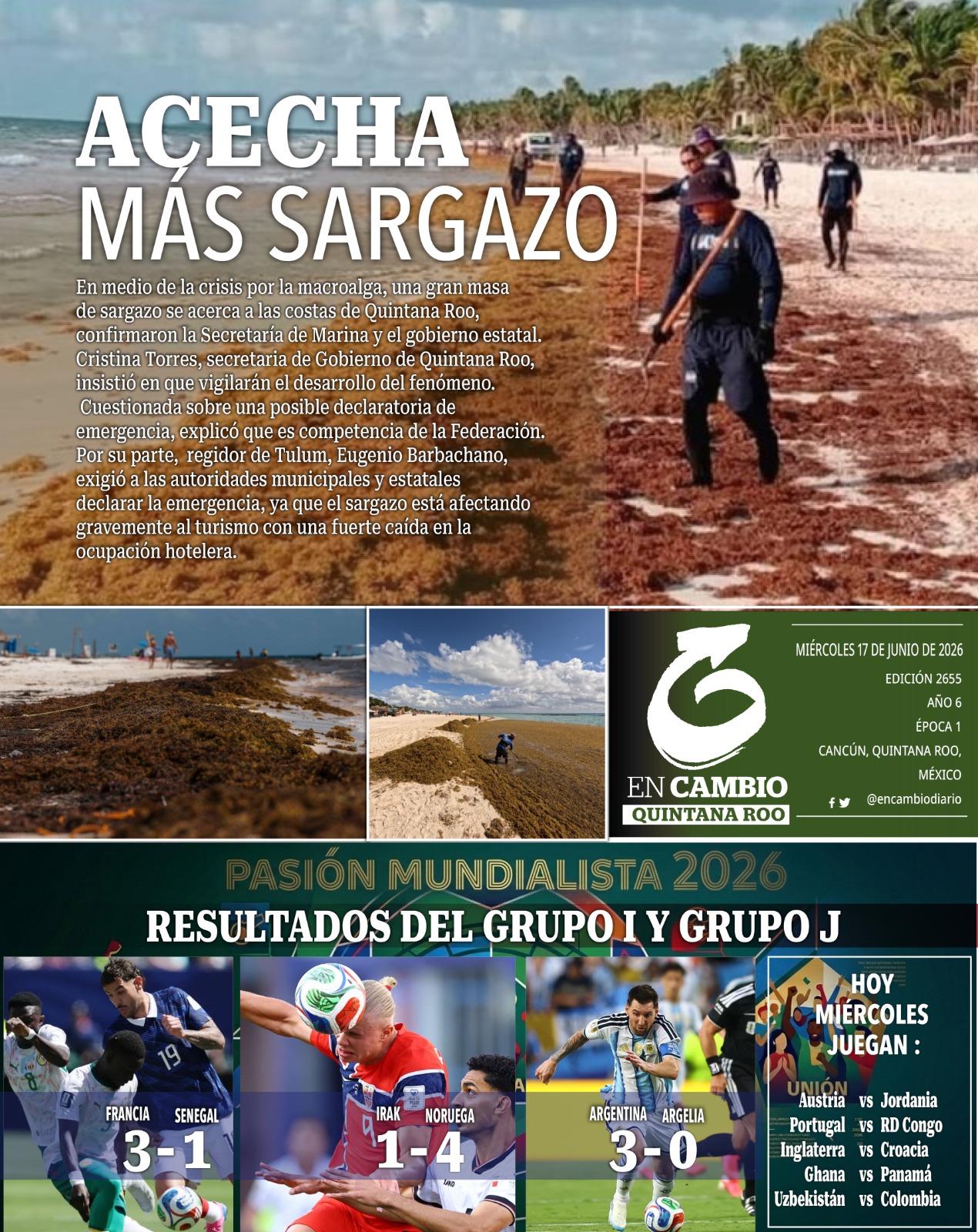 contra portada en cambio de qroo 17 junio 2026