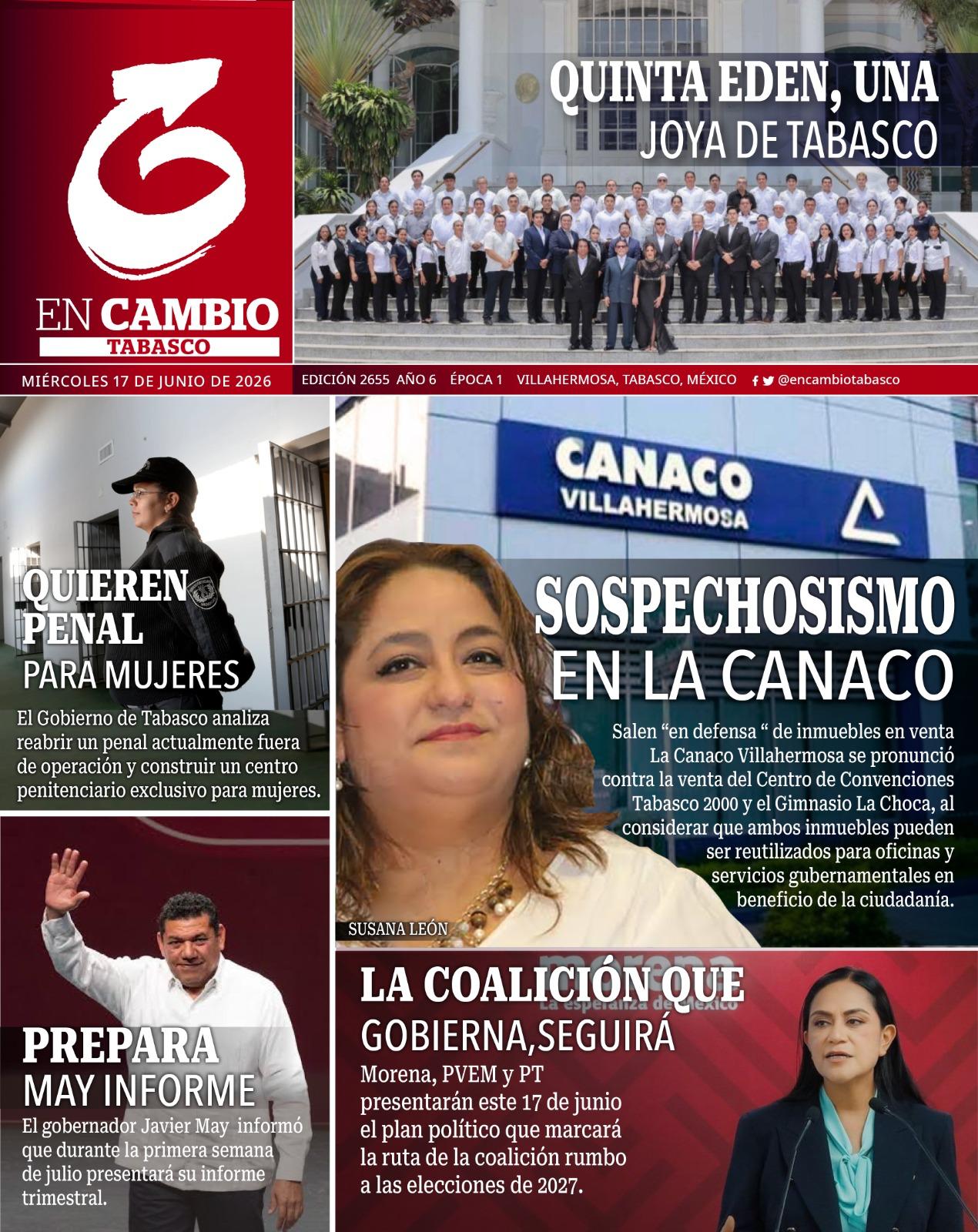 contra portada en cambio de tabasco 17 junio 2026