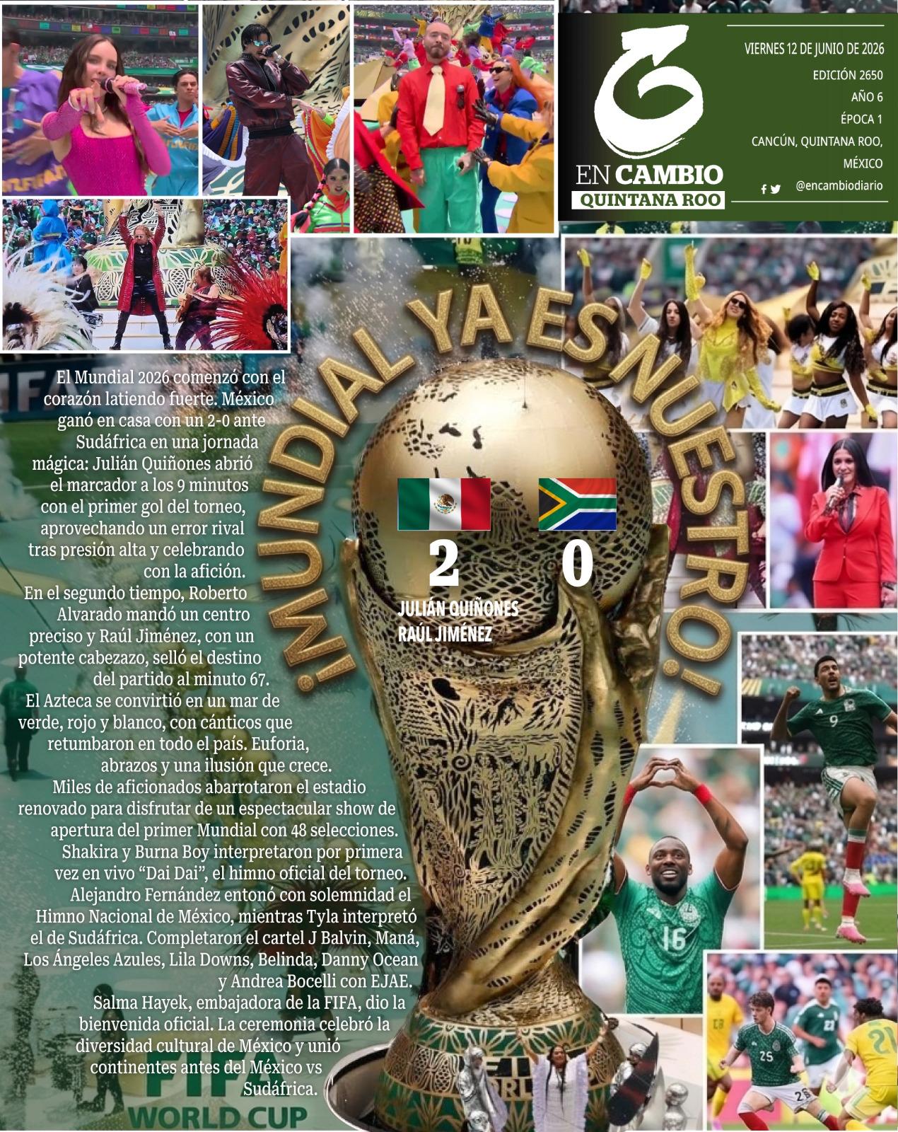 contra portada en cambio diario qroo 12 junio 2026. contra portada en cambio diario qroo 12 junio 2026.