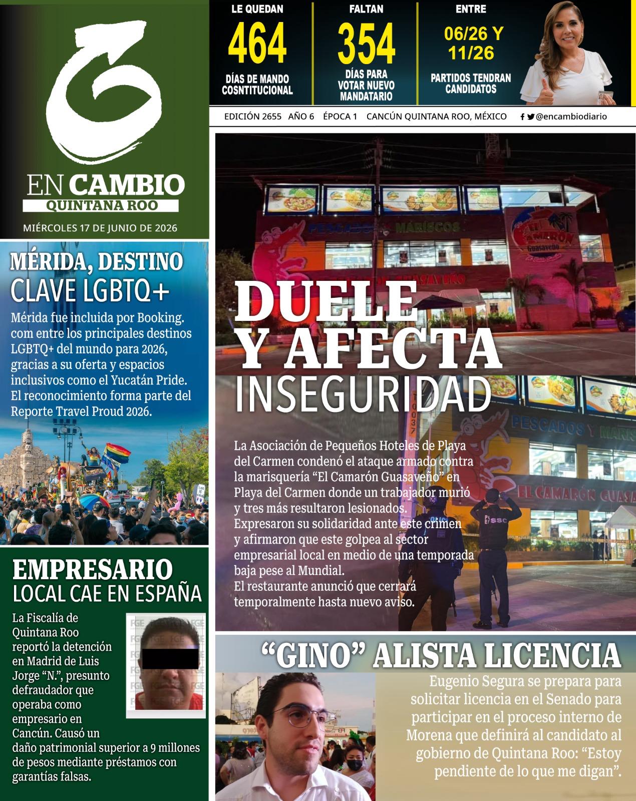 portada en cambio de qroo 17 junio 2026