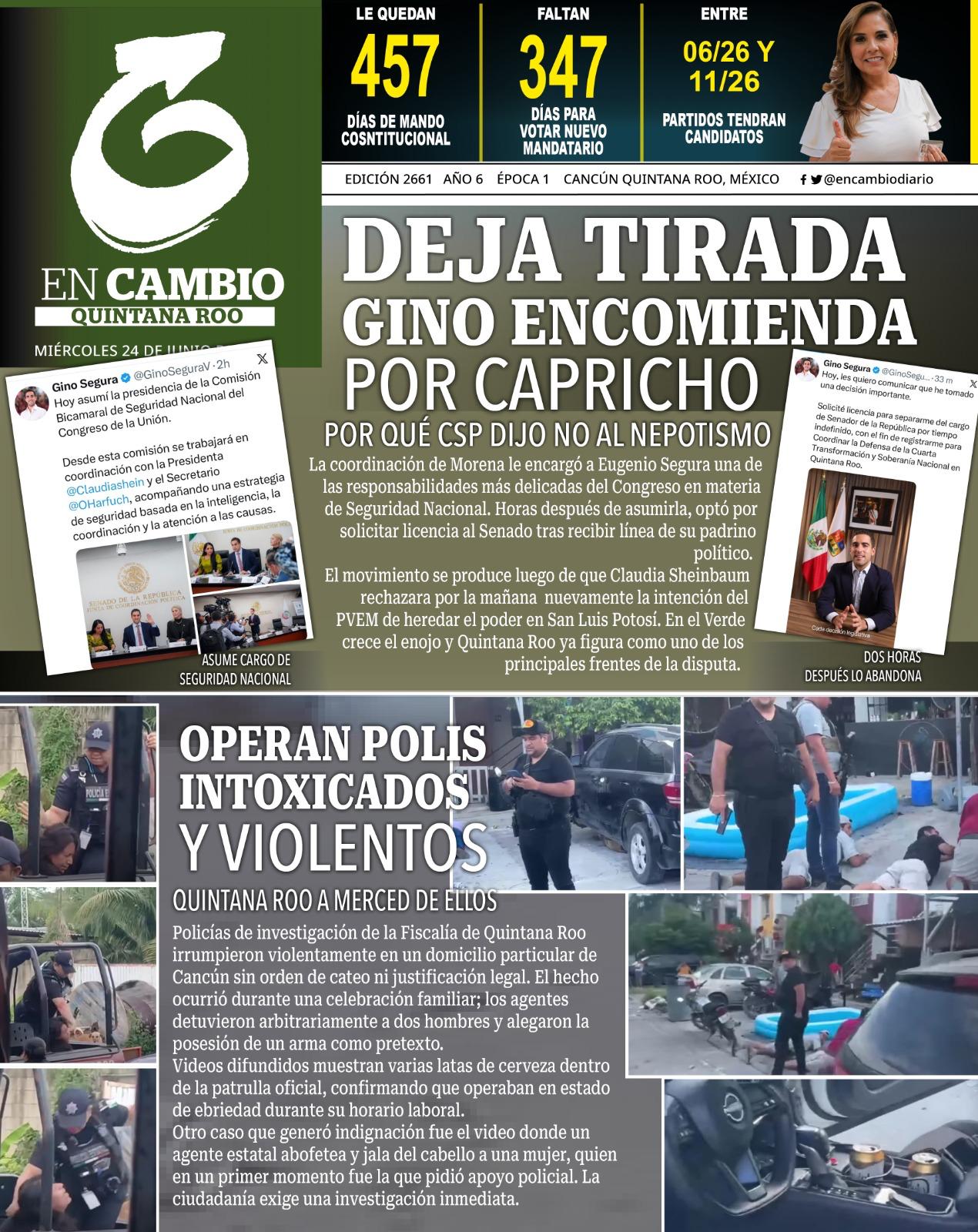 portada en cambio diario qroo 24 junio 2026 portada en cambio diario qroo 24 junio 2026