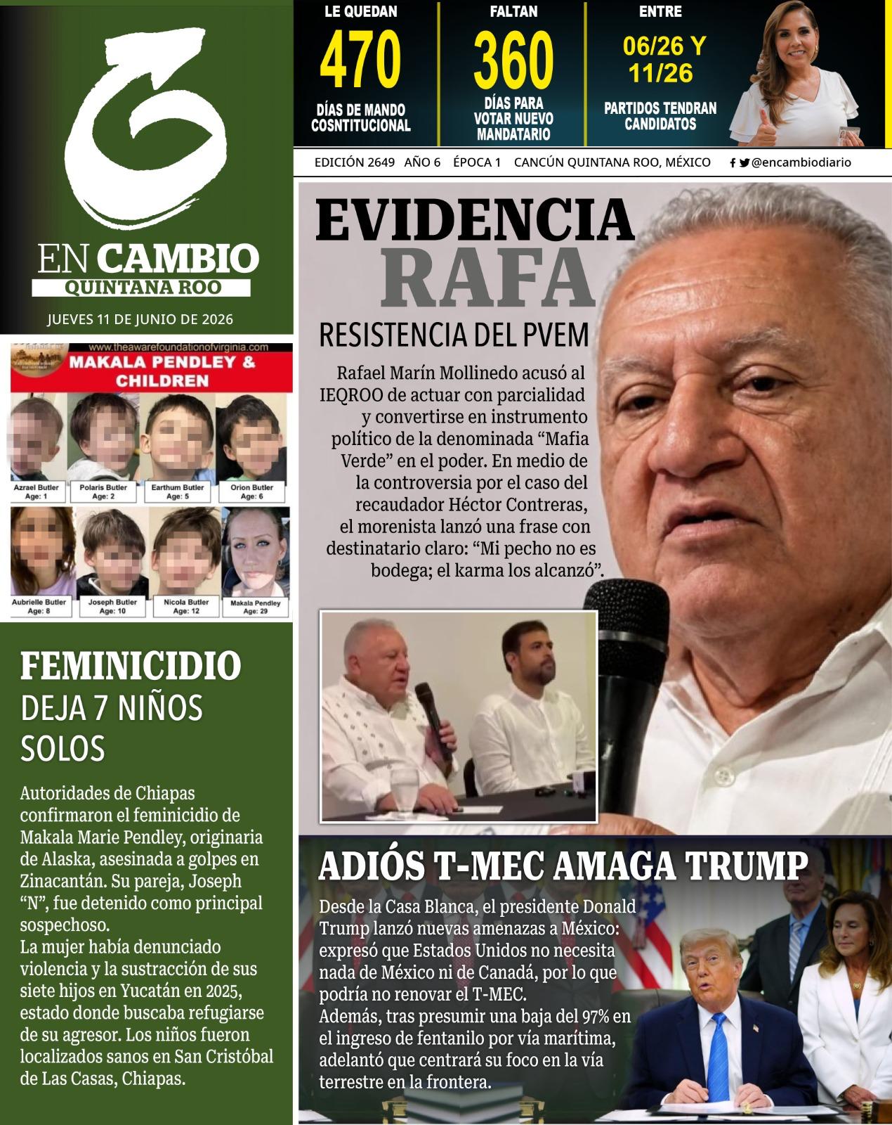 portada en cambio qroo 11 junio 2026 portada en cambio qroo 11 junio 2026