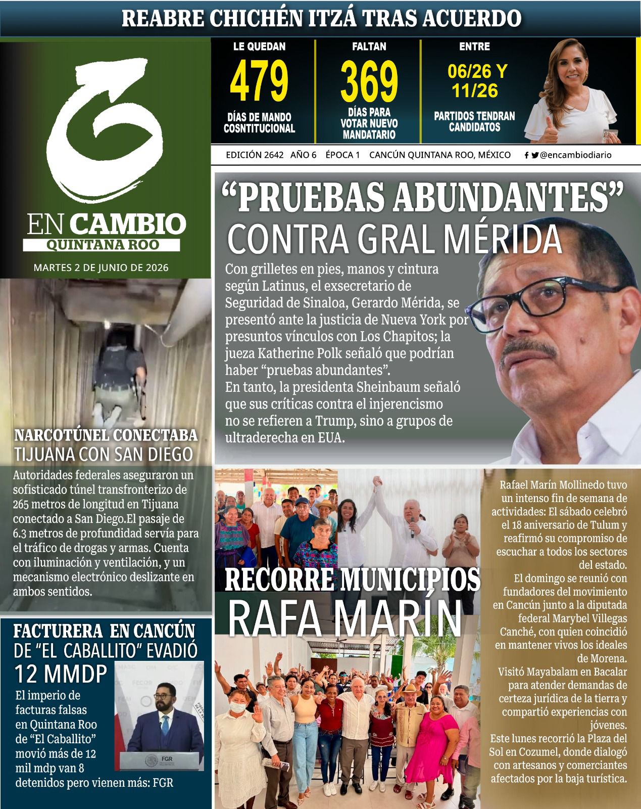 portada encambio diario qroo 2 junio 2026