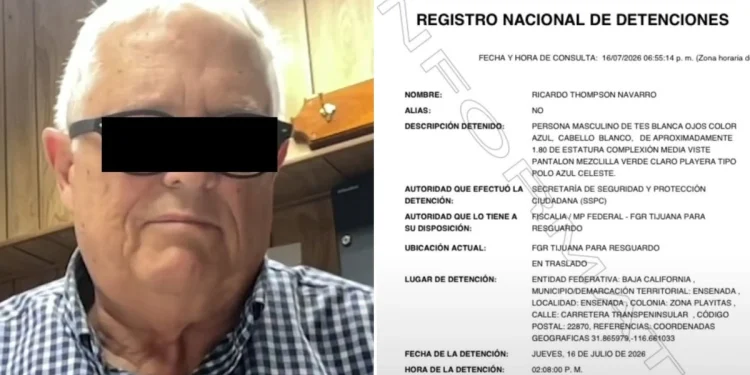 Detienen a Ricardo Thompson Navarro