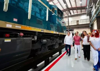 Llegada de locomotoras Tren Maya de carga